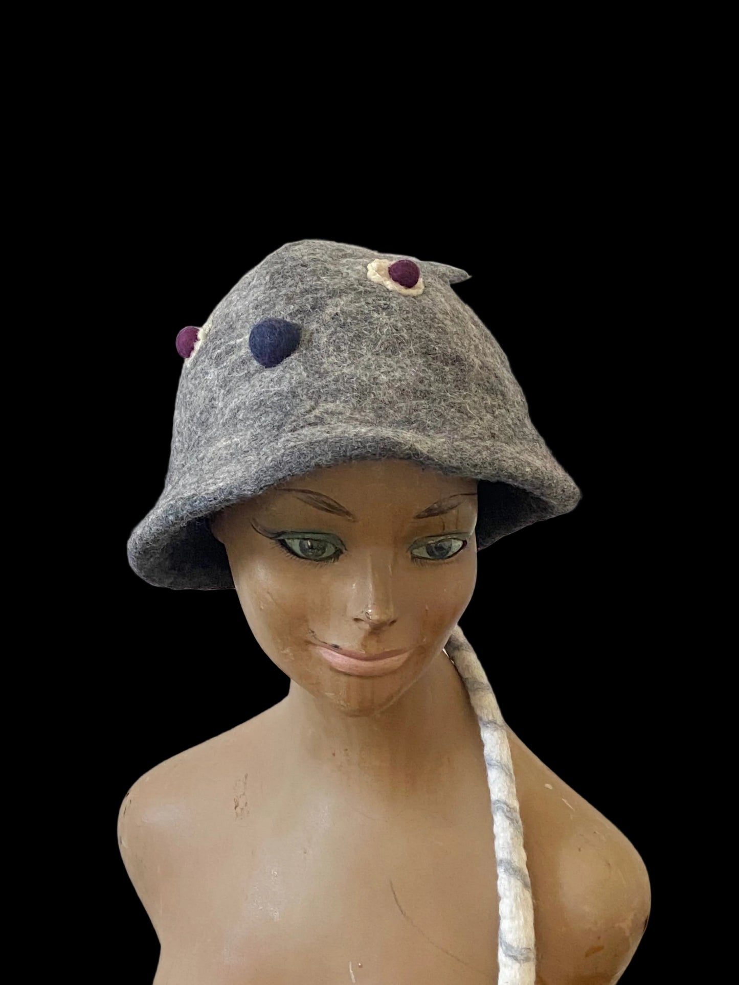 Vilten hoedje Muis met staart