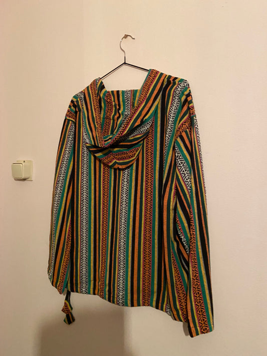 Mexicaanse baja hoodie - unisex - oranje/groen