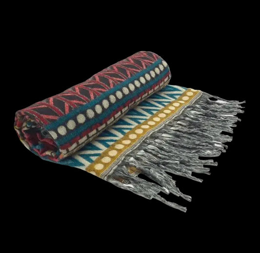 Bohemian shawl 200x 95 cm - multikleur
