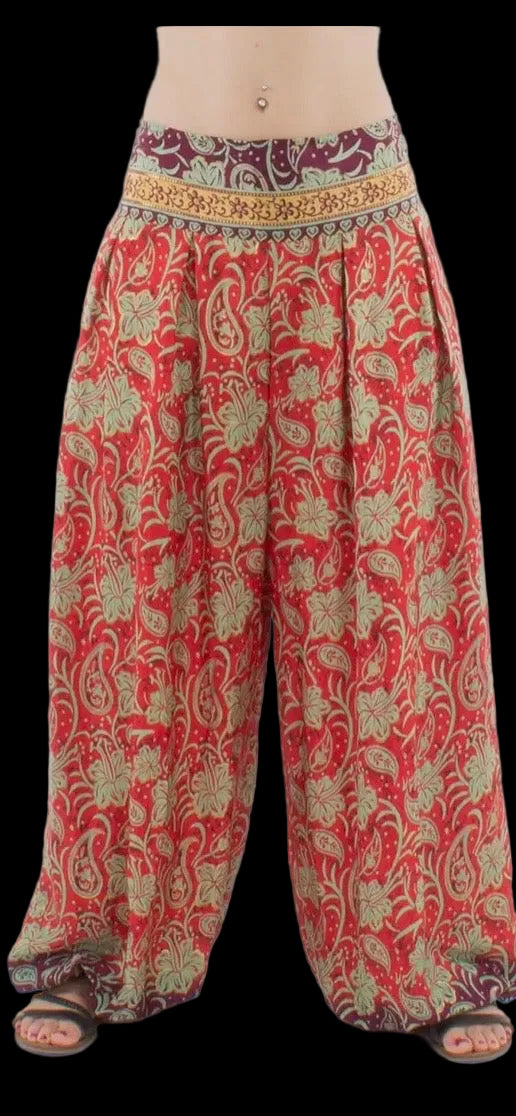 Dames Sari broek rood