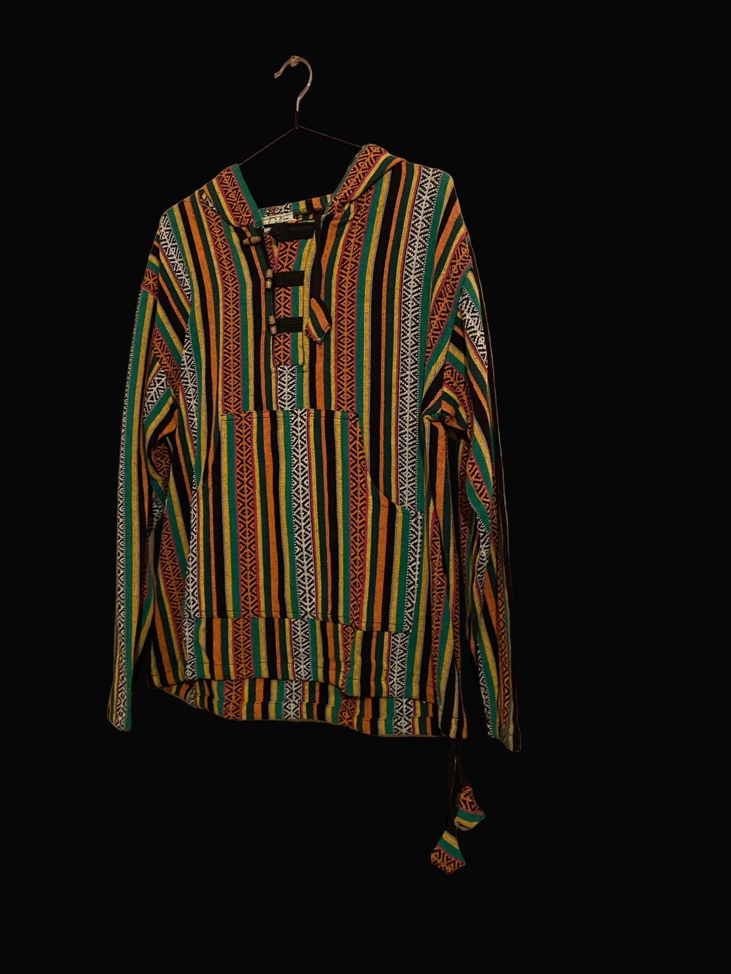 Mexicaanse baja hoodie - unisex - oranje/groen