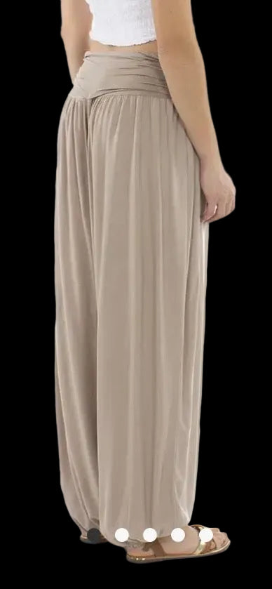 Dames harembroek beige