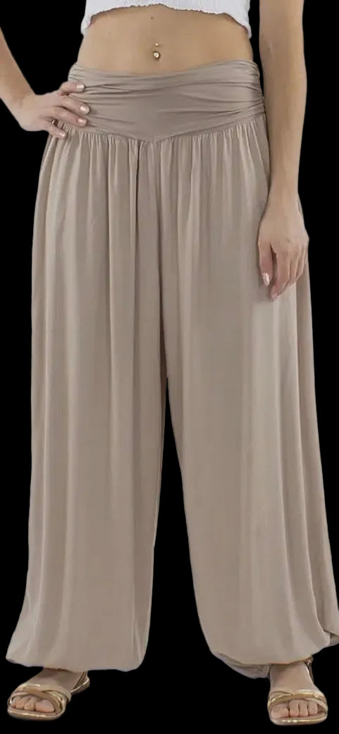 Dames harembroek beige