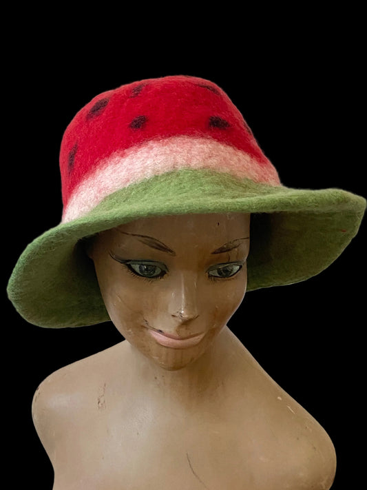 Vilten hoedje Watermeloen