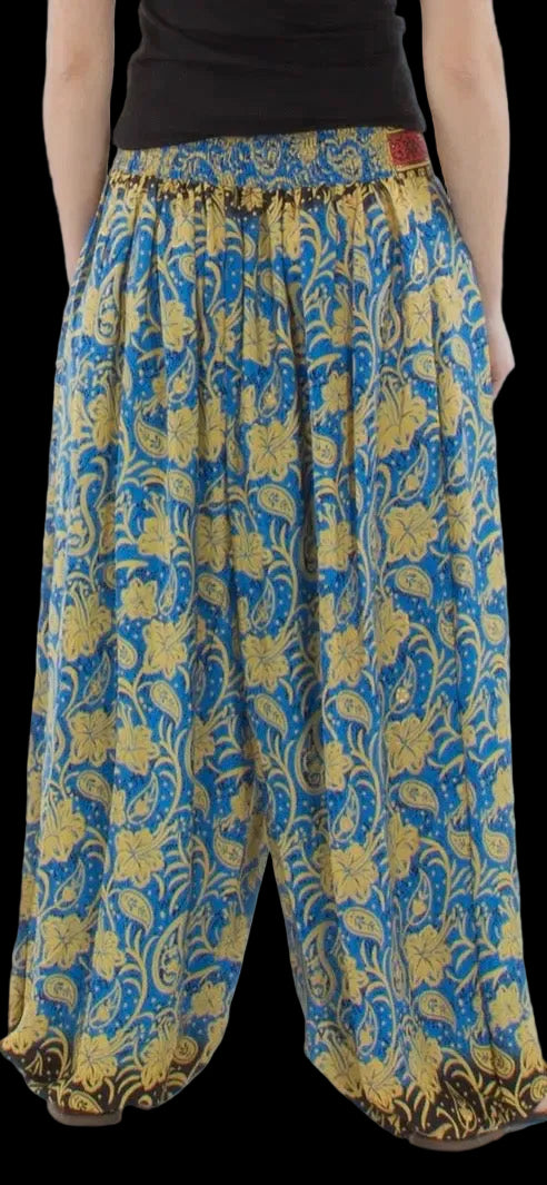 Dames Sari Broek blauw