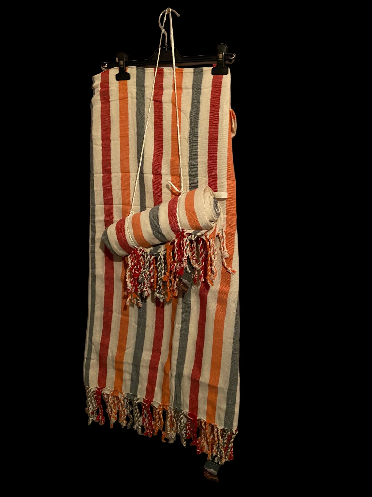 Hamamdoek Ecuador rood/grijs/oranje