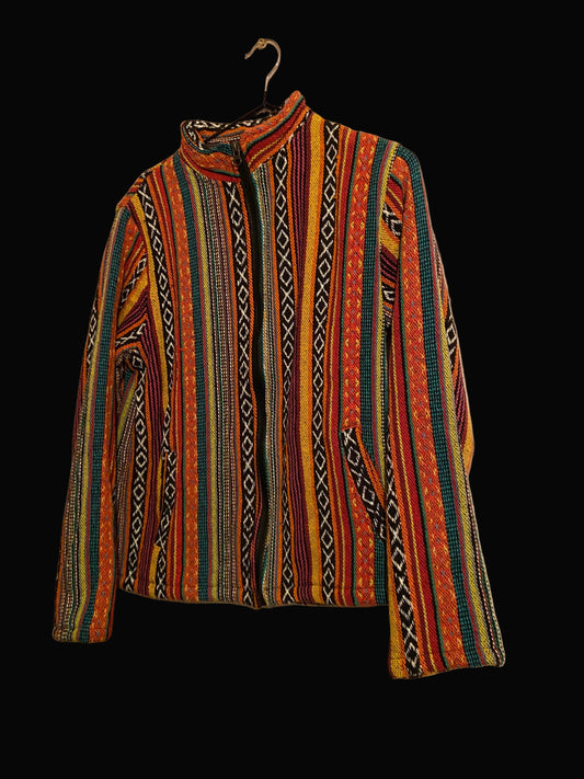 Mexicaanse Baya jas - gevoerd - oranje