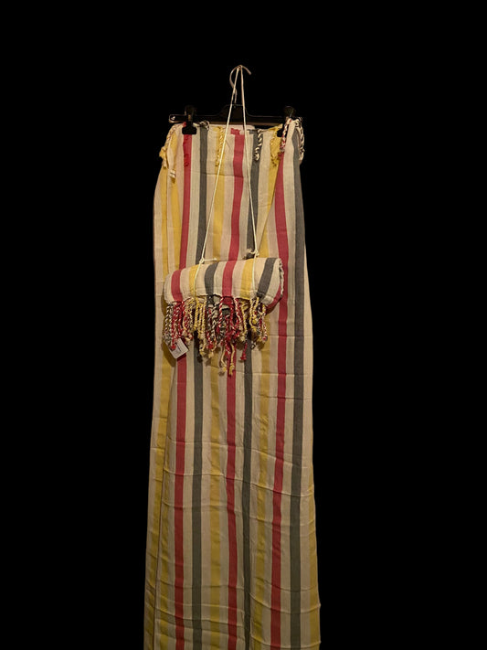 Hamamdoek Ecuador grijs/geel/rood