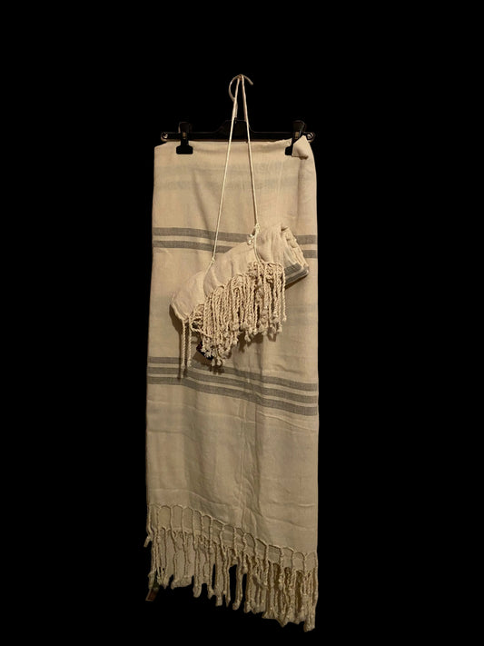 Hamamdoek Ecuador grijs /wit