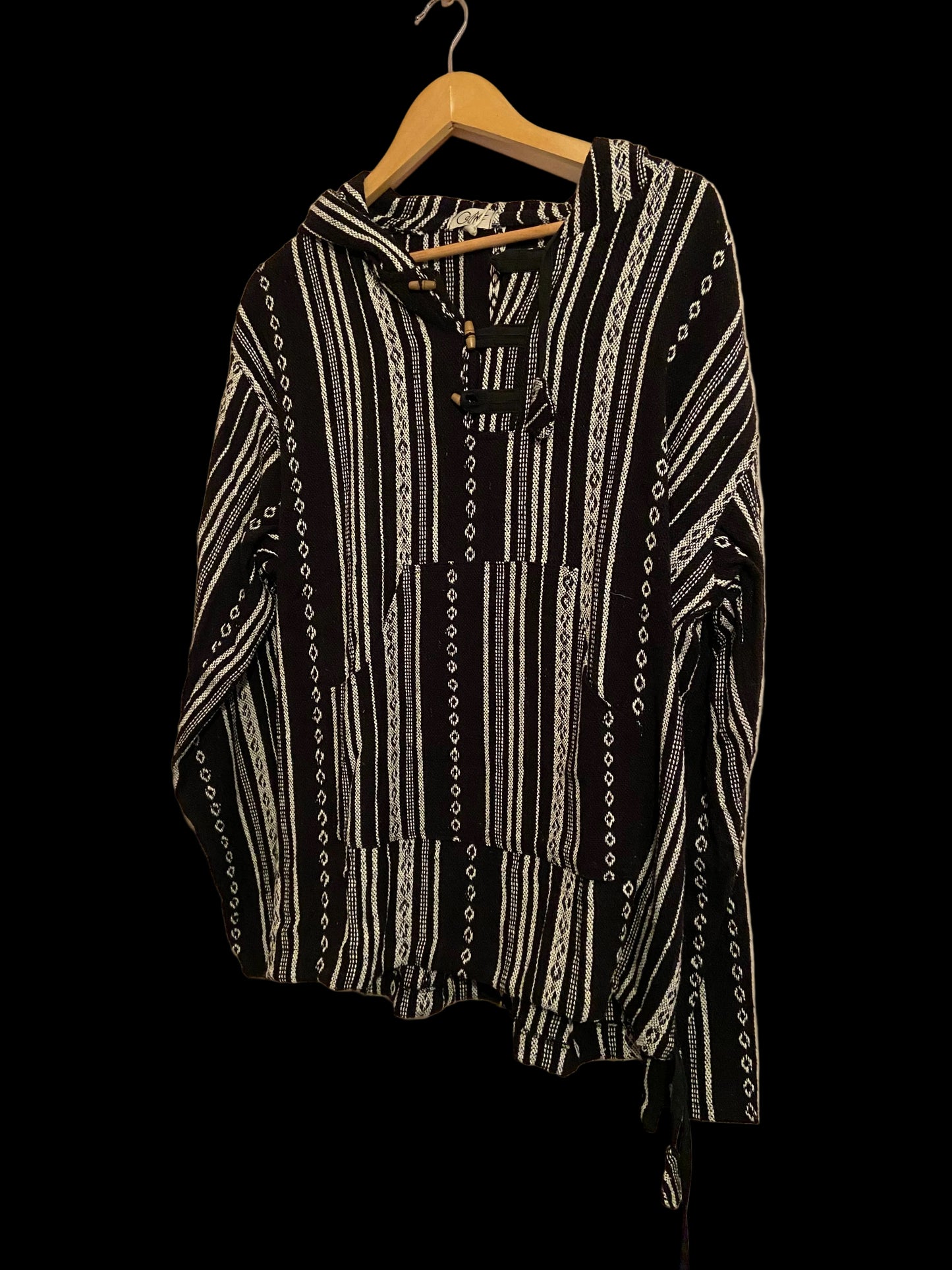 Mexicaanse Baja hoodie - unisex -zwart/wit