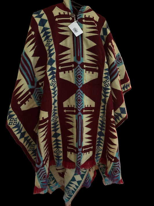 XL Poncho Quitu Red