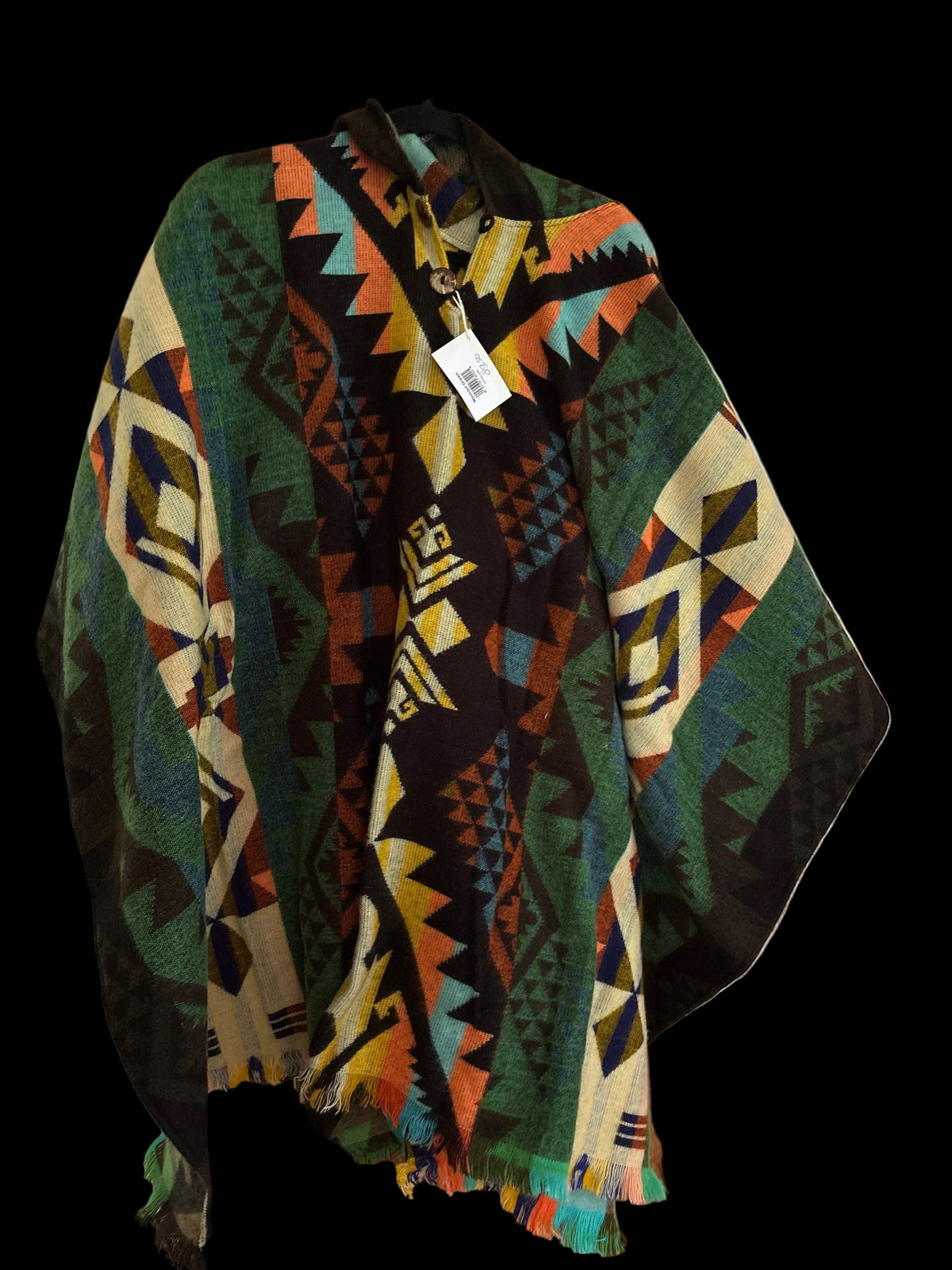 XL Poncho Waorani Groen