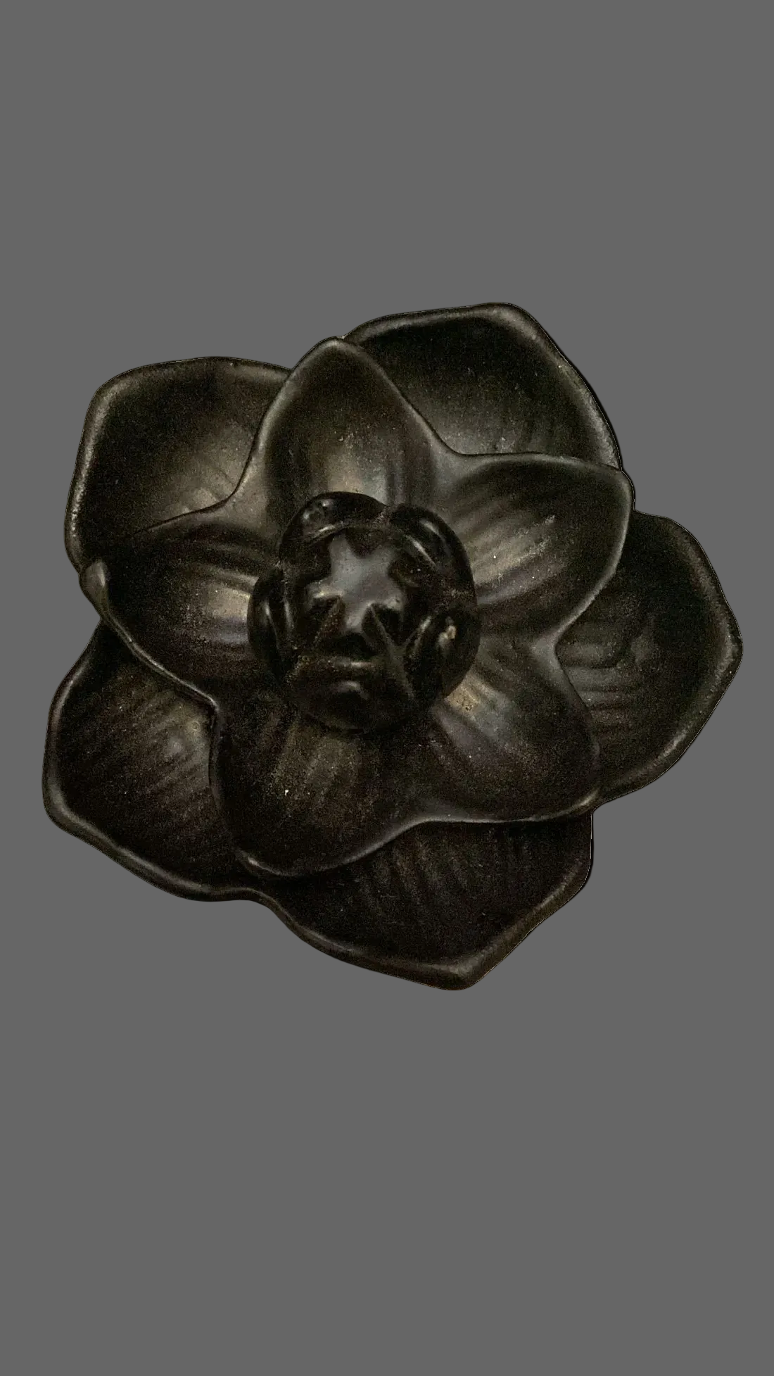 Backflow Wierookhouder - Bloem zwart 3D