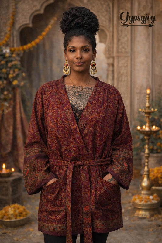 Omslagvest / jasje - wolmix -  Terra