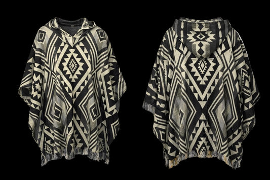 XL Poncho - Alpacawol - Grijs