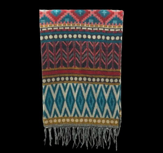 Bohemian shawl 200x 95 cm - multikleur