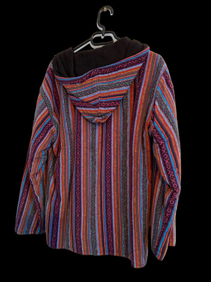 Mexicaanse Baja Hoodie - gevoerd - unisex - paars