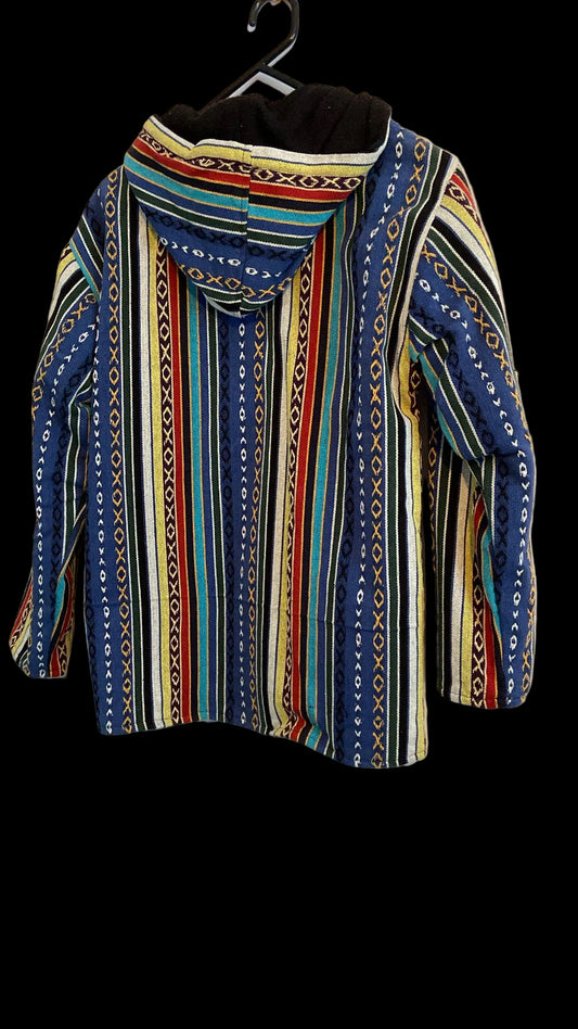 Mexicaanse Baja Hoodie - gevoerd - unisex - rood/geel