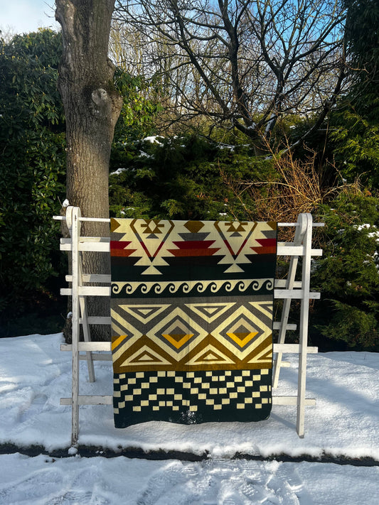 XXL Alpaca deken - 225x190 cm - Grey/Brown/Multi