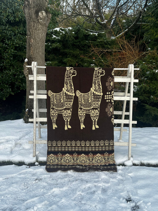 XXL Alpaca deken - 225x190 cm - Alpaca Bruin