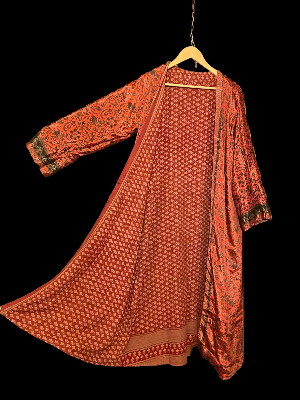 Omkeerbare zijden kimono - infrarood