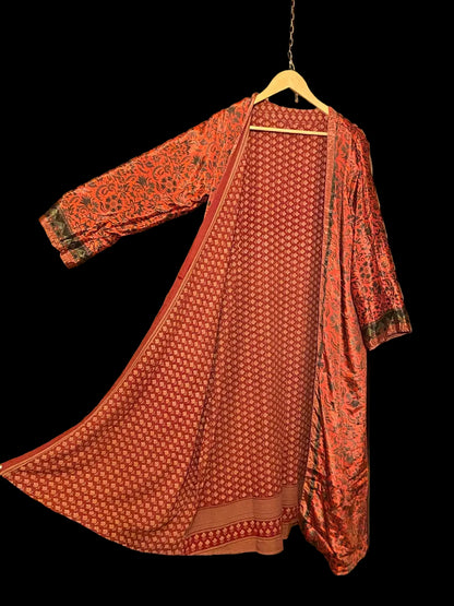 Omkeerbare zijden kimono - infrarood