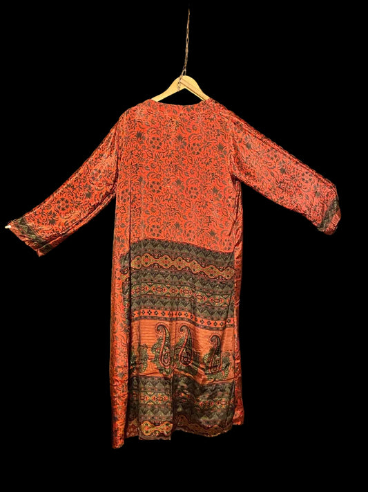 Omkeerbare zijden kimono - infrarood