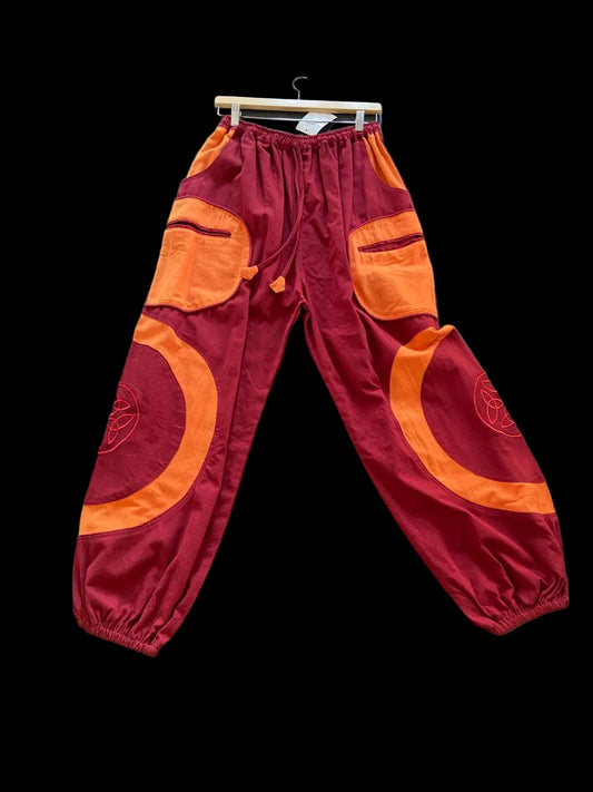 Hippie broek - Rood/Oranje