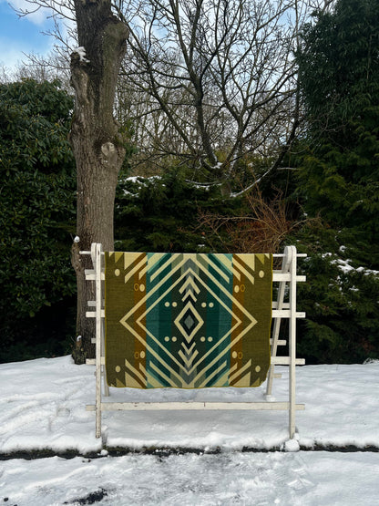 Alpaca deken - 110x185 cm - Blauw/Grijs