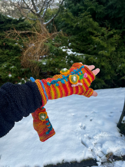 Polswarmers - rood geel