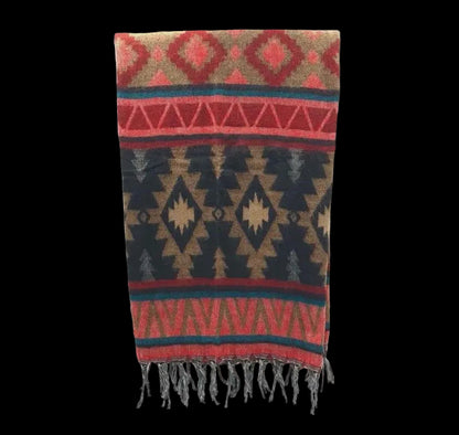 Bohemian shawl 200x95 cm - Rood/mix
