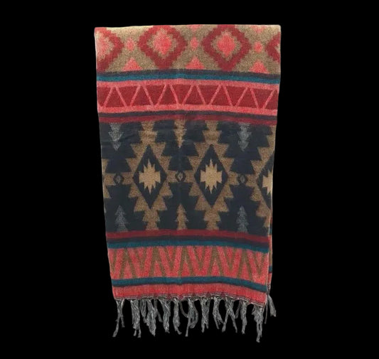 Bohemian shawl 200x95 cm - Rood/mix